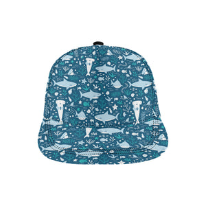 Cute shark pattern All Over Print Snapback Cap