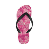 Beautiful dragonfly pink background Unisex Flip Flops