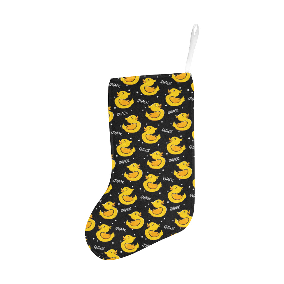 Duck Toy Pattern Print Design 05 Christmas Stocking