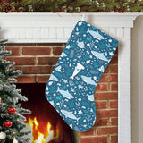 Cute shark pattern Christmas Stocking