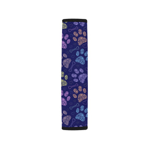 Dog Paws Pattern Print Design 02 Car Seat Belt Cover