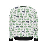 Chameleon lizard succulent plant pattern Men's Crew Neck Sweatshirt