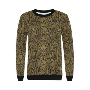 Snake skin pattern Women's Crew Neck Sweatshirt