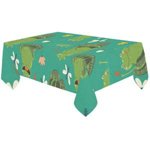 Cute frog dragonfly design pattern Tablecloth