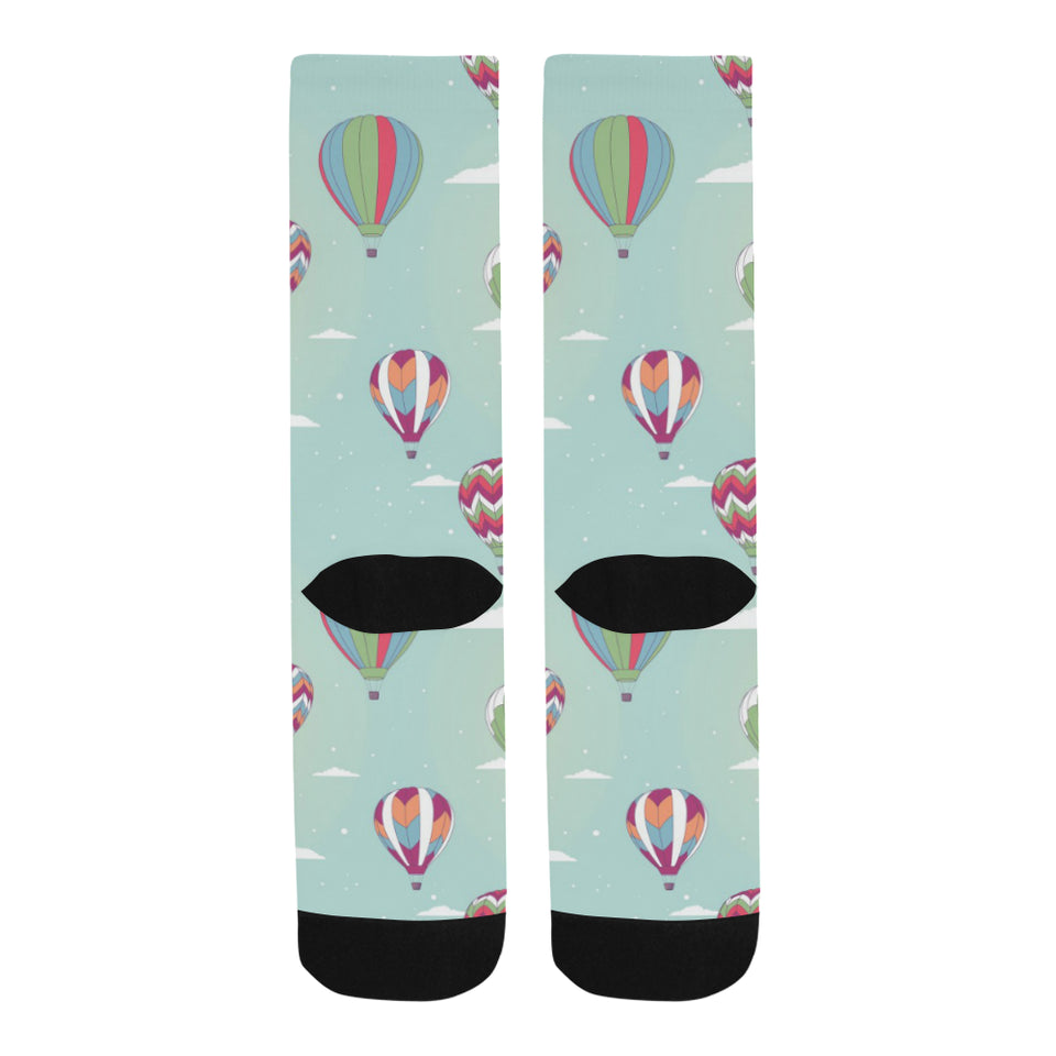 Hot Air Balloon design Pattern Crew Socks