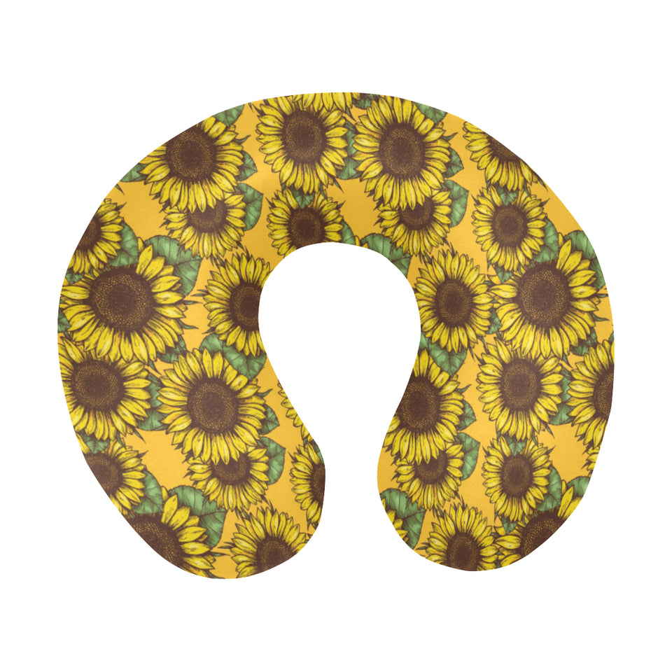 Sunflower pattern U-Shaped Travel Neck Pillow