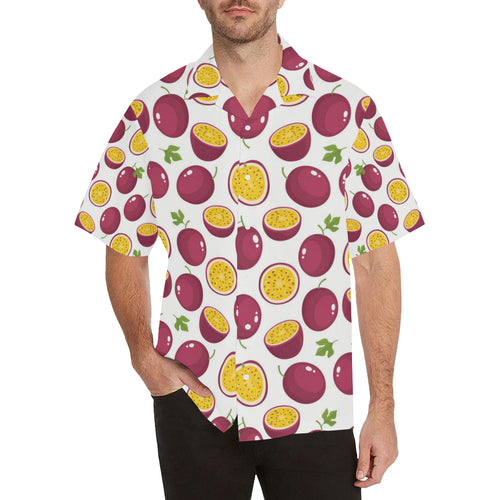 Passion fruit design pattern Men's All Over Print Hawaiian Shirt