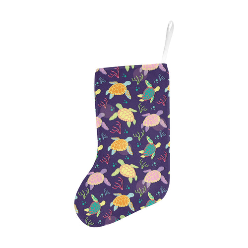 Colorful sea turtle pattern Christmas Stocking