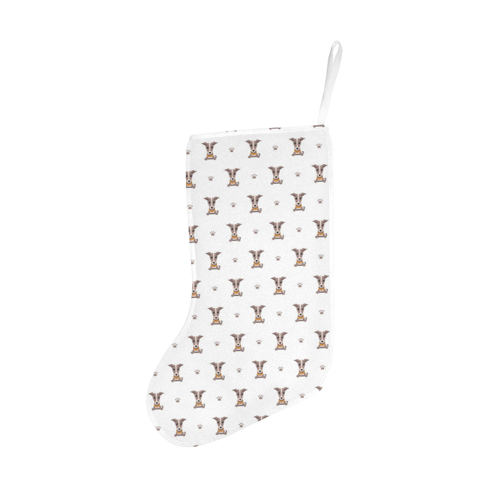 Greyhound Pattern Print Design 05 Christmas Stocking