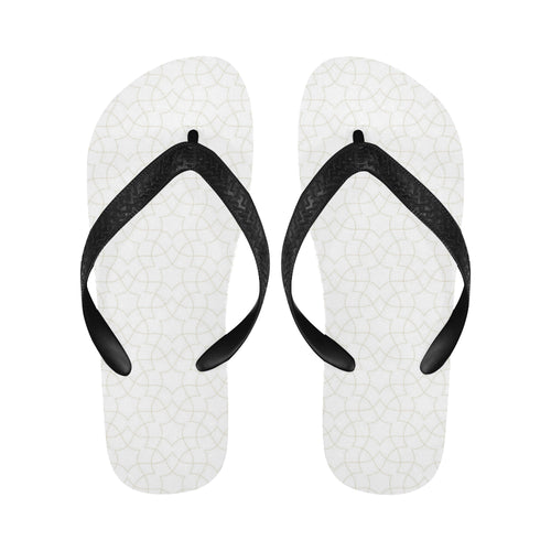 arabic white pattern Unisex Flip Flops