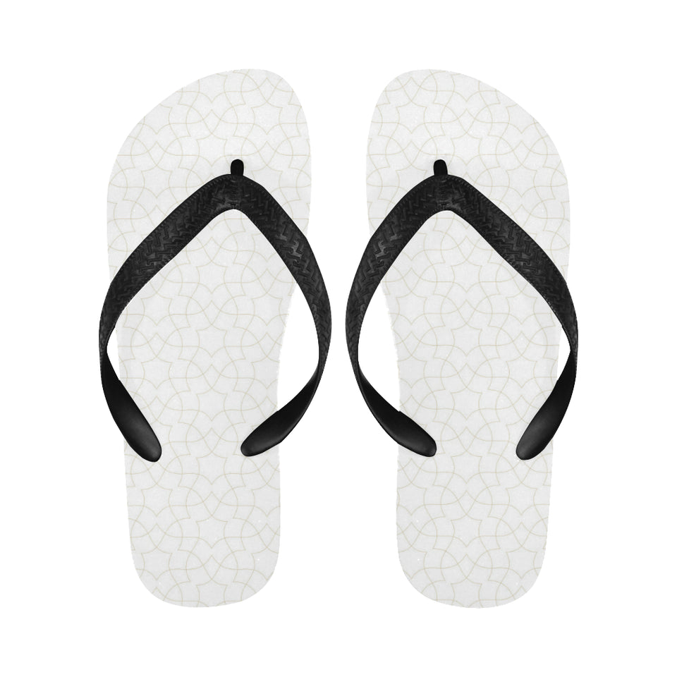 arabic white pattern Unisex Flip Flops