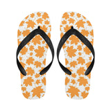 Orange Maple Leaf pattern Unisex Flip Flops