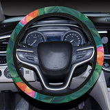 Parrot Palm tree leaves flower hibiscus pattern Car Steering Wheel Cover