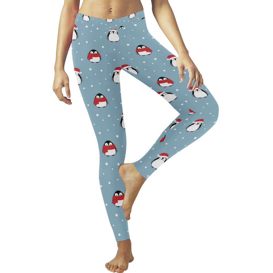 Cute penguin christmas snow pattern Women's Legging Fulfilled In US