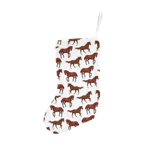 Horses running pattern background Christmas Stocking