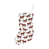 Horses running pattern background Christmas Stocking