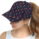 Watercolor colorful seahorse pattern All Over Print Snapback Cap