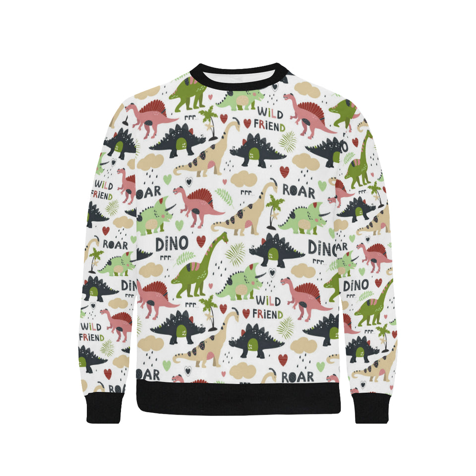 Cute dinosaurs pattern Men's Crew Neck Sweatshirt