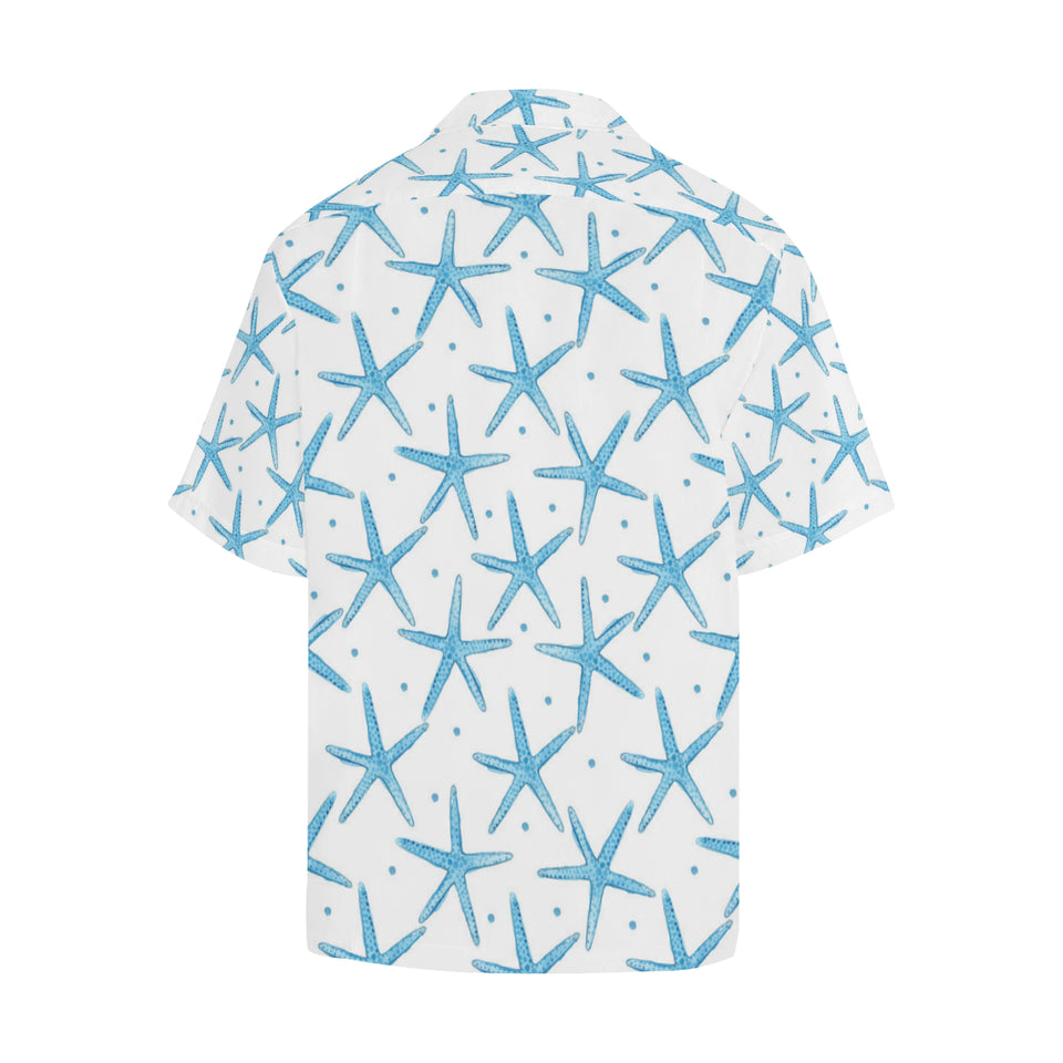 Watercolor starfish pattern Men's All Over Print Hawaiian Shirt