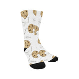 Sketch style cookie pattern Crew Socks