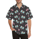 Camera Pattern Print Design 04 Men's All Over Print Hawaiian Shirt (Model T58)