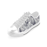 Guava tropical hand drawn pattern Men's Low Top Shoes White