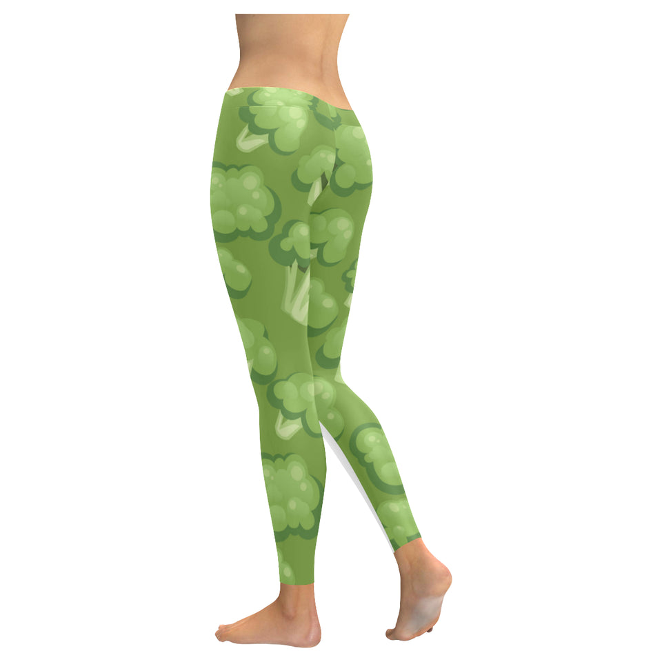 Broccoli pattern green background Women's Legging Fulfilled In US