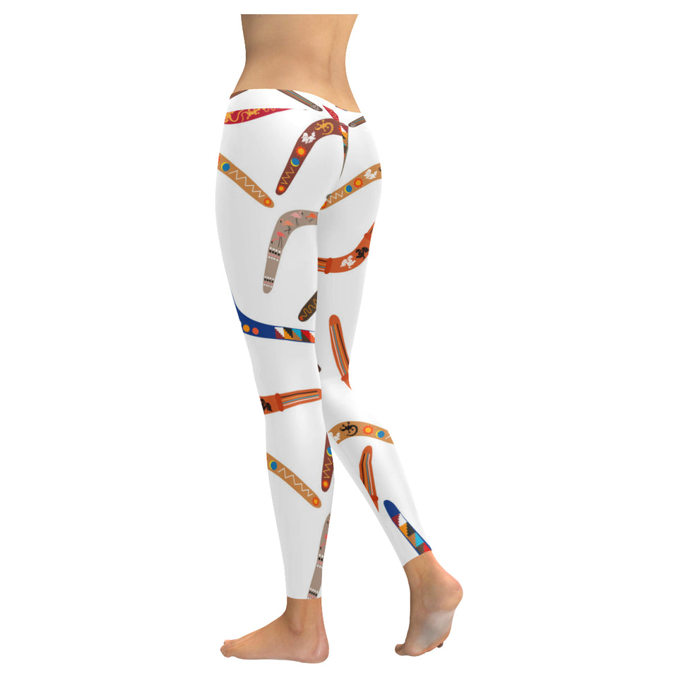 Boomerang Australian aboriginal ornament pattern Women's Legging Fulfilled In US