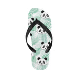 Panda pattern tropical leaves background Unisex Flip Flops