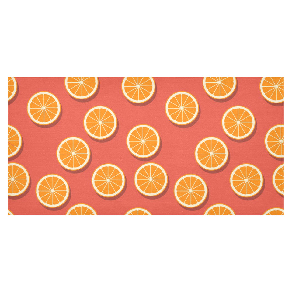 Oranges pattern red background Tablecloth