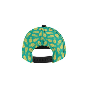 Pineapples pattern green background All Over Print Snapback Cap