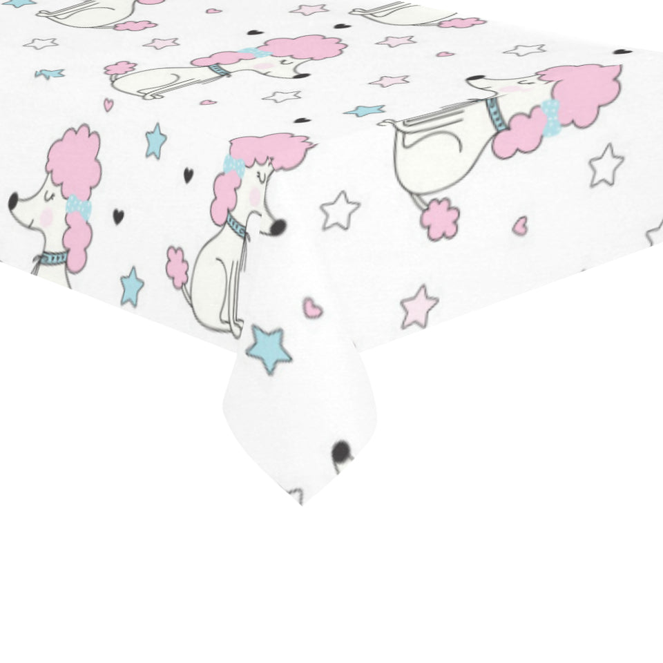 Cute poodle dog star pattern Tablecloth