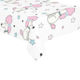 Cute poodle dog star pattern Tablecloth