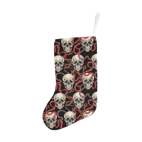 Red snake skull pattern Christmas Stocking