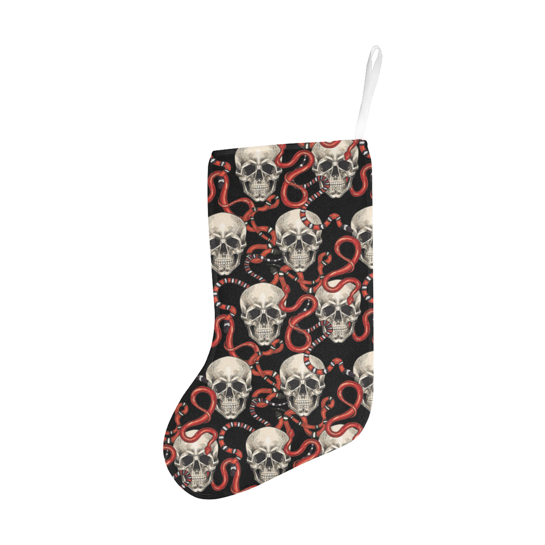 Red snake skull pattern Christmas Stocking