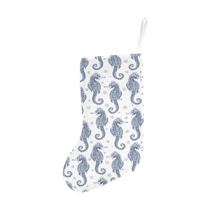 Seahorse pattern background Christmas Stocking