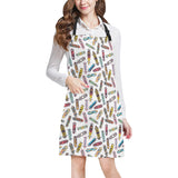 Skate Board Pattern Print Design 05 All Over Print Adjustable Apron