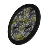 Hand drawn dragonfly pattern Elegant Black Wall Clock