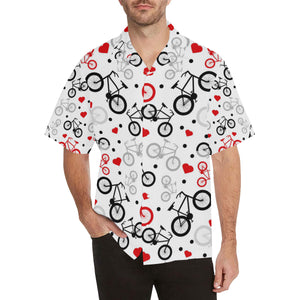 Bicycle Pattern Print Design 04 Men's All Over Print Hawaiian Shirt (Model T58)