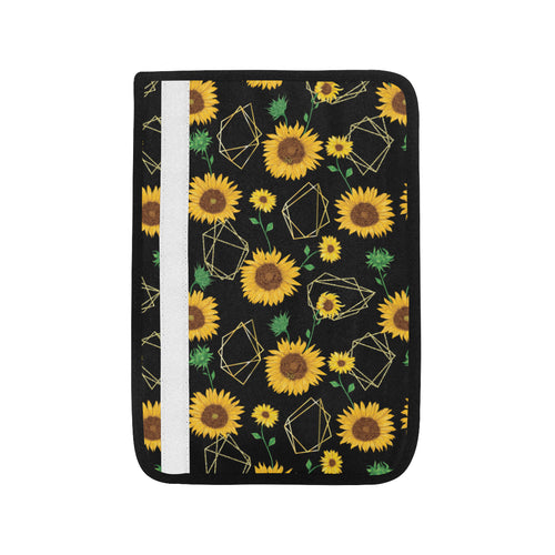 sunflower golden polygonal shapes Car Seat Belt Cover