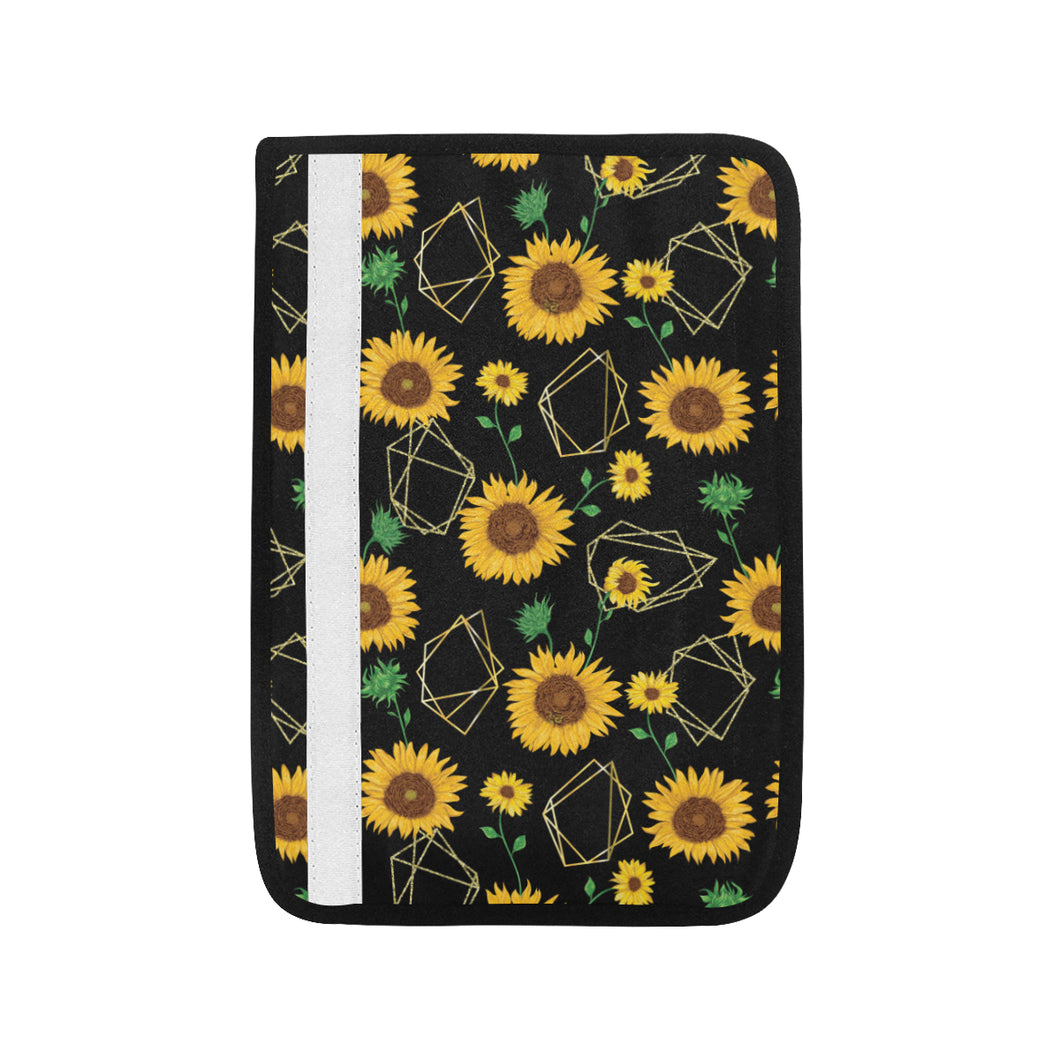 sunflower golden polygonal shapes Car Seat Belt Cover