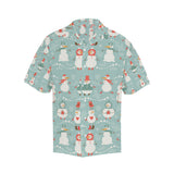 Cute snowman pattern Men's All Over Print Hawaiian Shirt