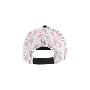 Hand drawn ice cream pattern All Over Print Snapback Cap