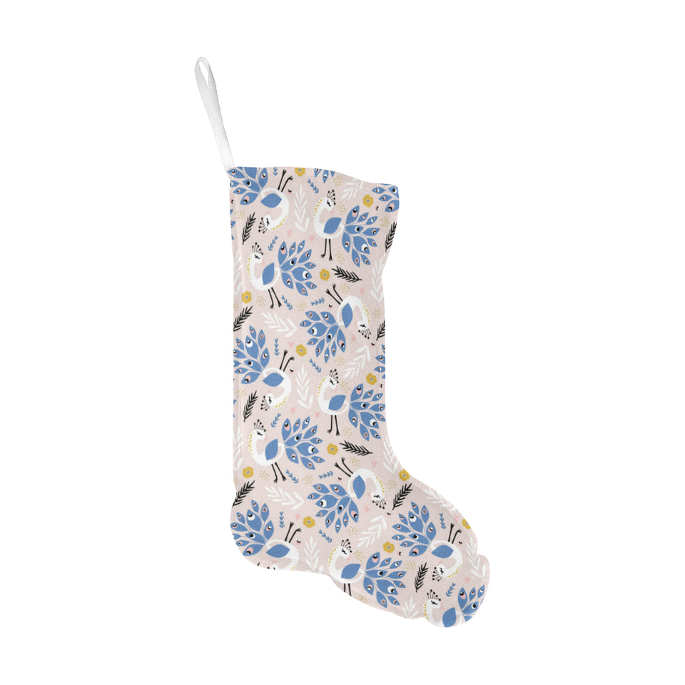 Cute peacock pattern Christmas Stocking