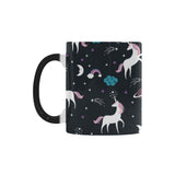 unicorn rainbows moon clound star pattern Morphing Mug Heat Changing Mug