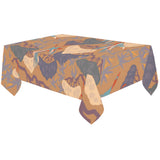 Bonsai bamboo stork japanese pattern brown theme Tablecloth