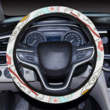 Maneki neko cat fan sakura Car Steering Wheel Cover