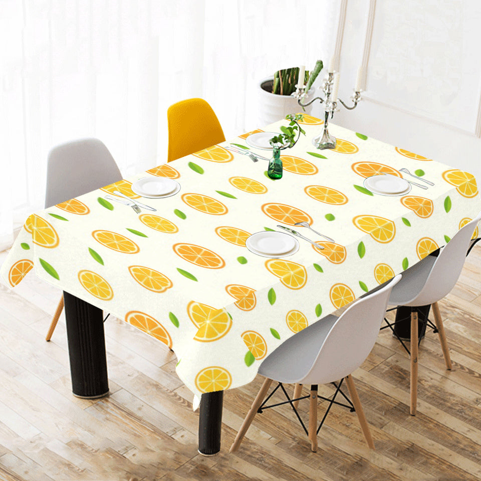 oranges leaves pattern Tablecloth