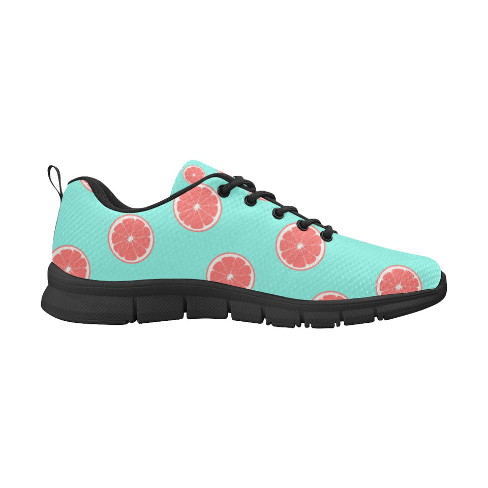 Grapefruit green background Women's Sneaker Shoes