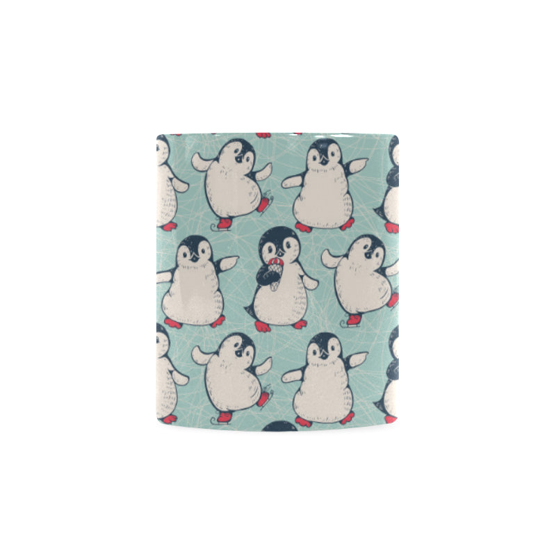 Cute Penguin pattern Classical White Mug (Fulfilled In US)